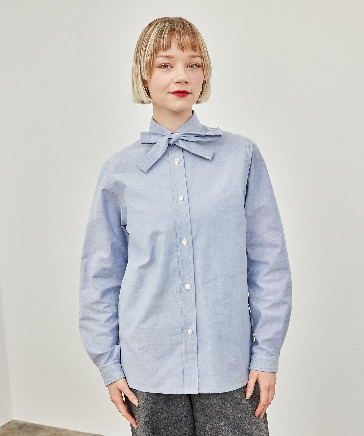 MILLICENT BOWTIE SHIRT IDEAL OXFORD