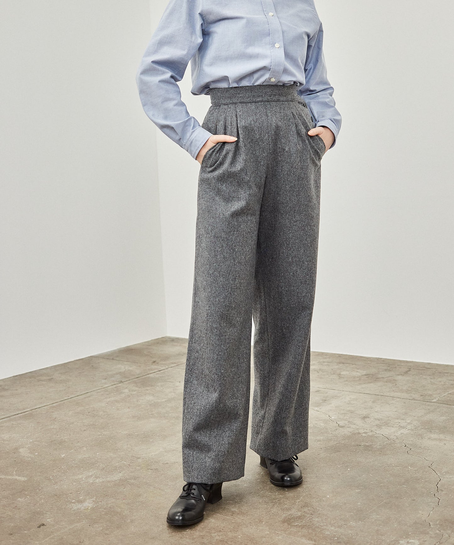 【WOMEN】WAVES WOOL FLANNEL