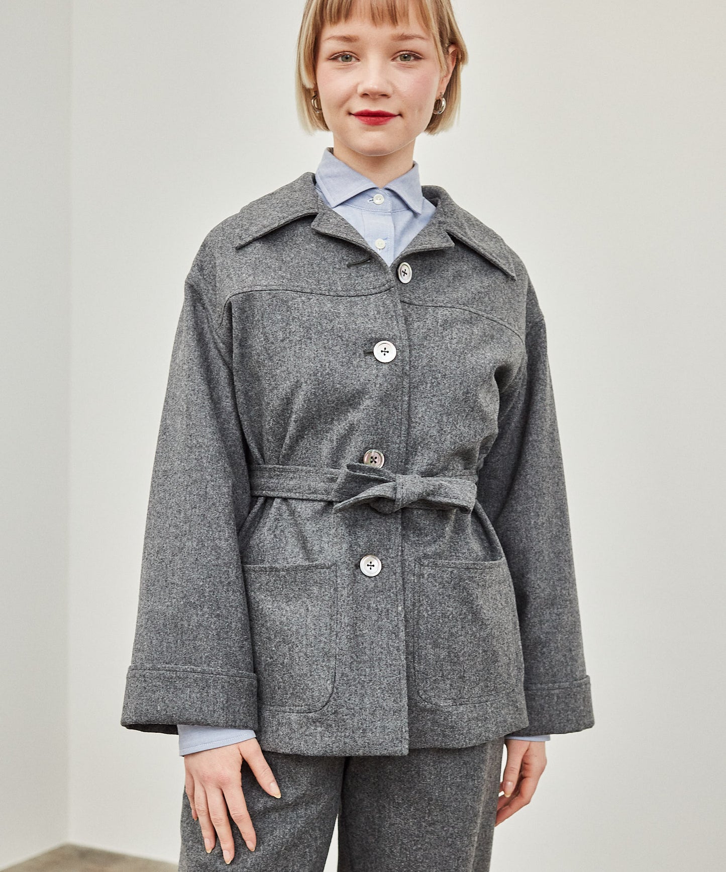 【WOMEN】EUGENE JACKET WOOL FLANNEL