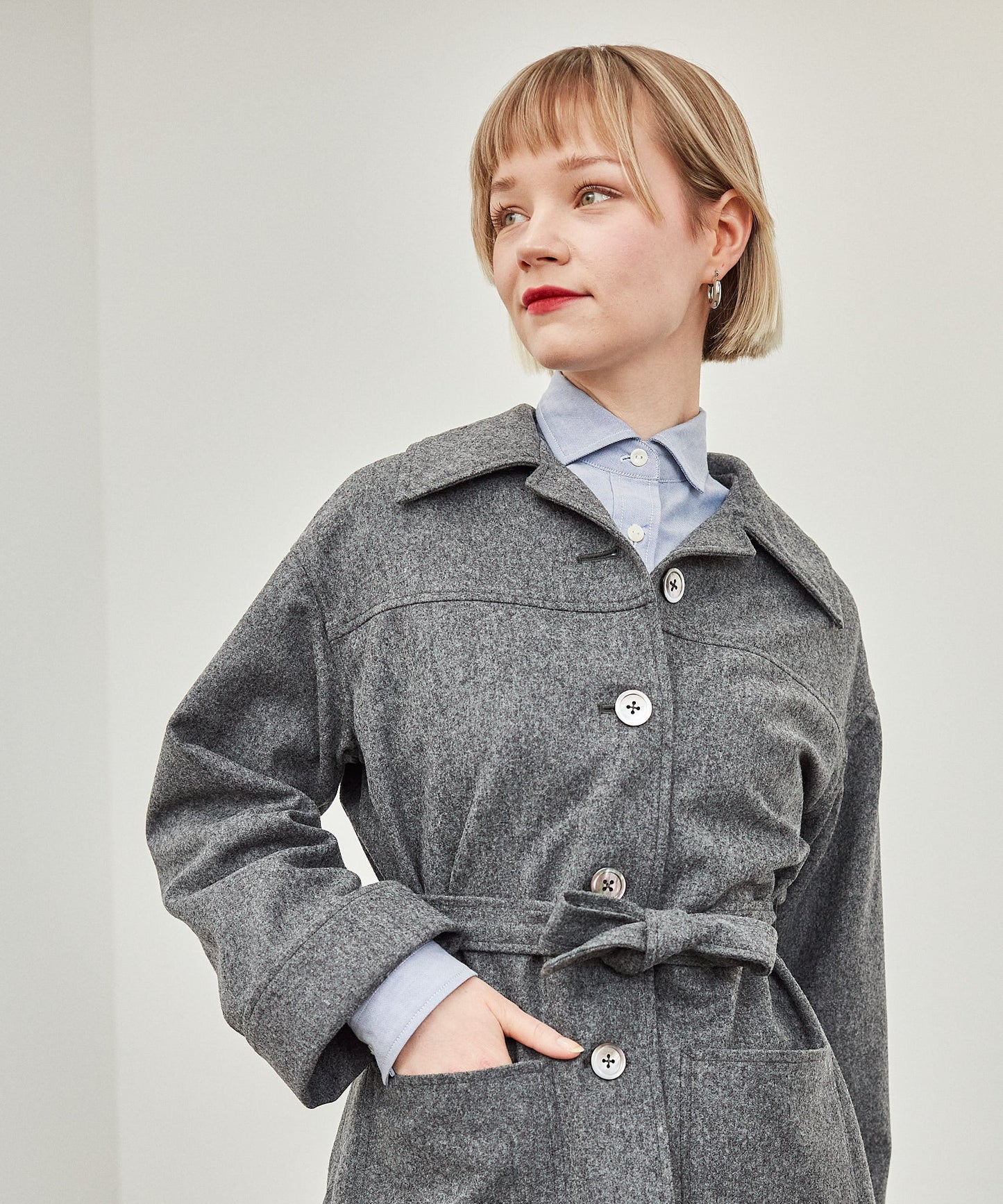 【WOMEN】EUGENE JACKET WOOL FLANNEL