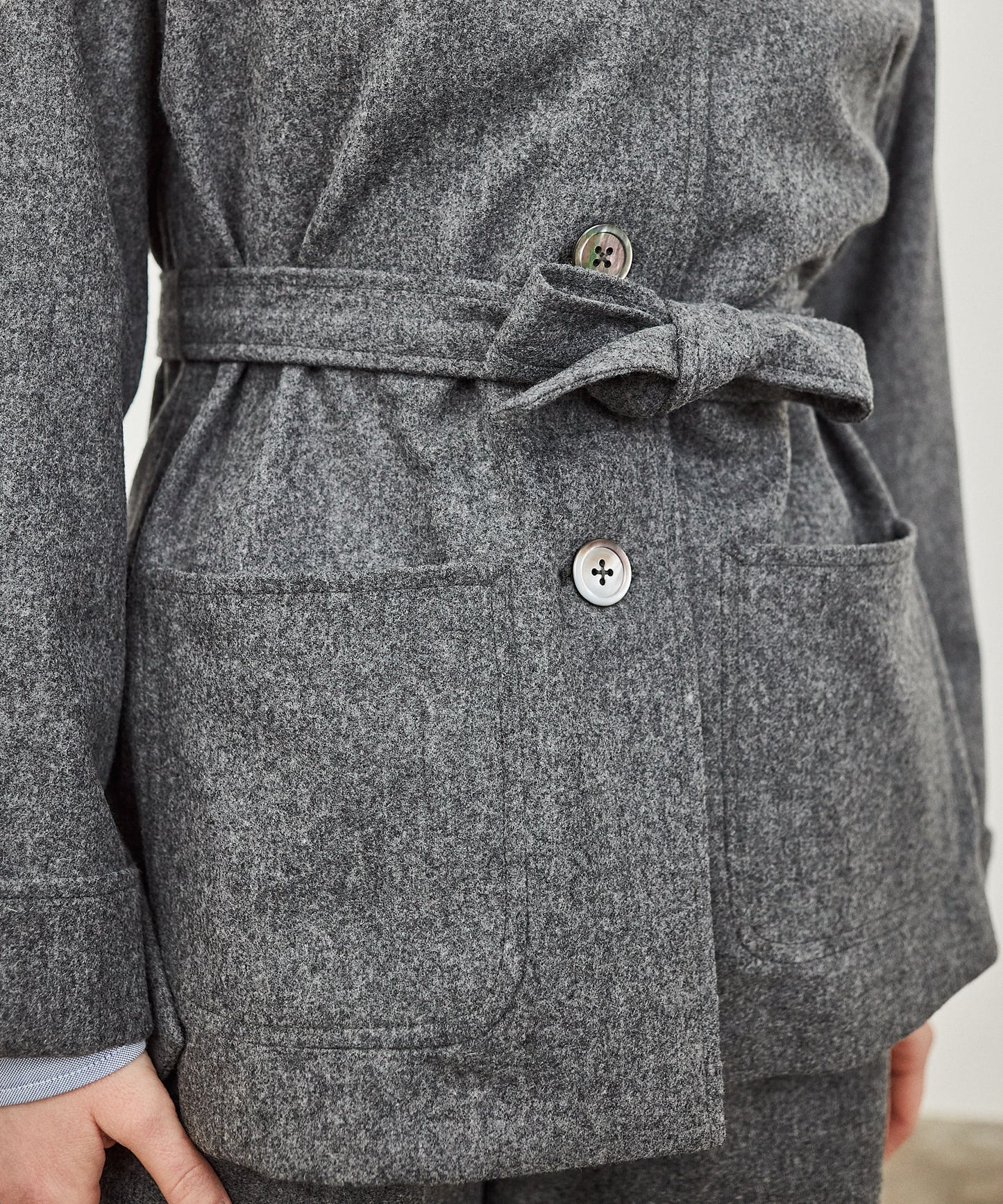 【WOMEN】EUGENE JACKET WOOL FLANNEL