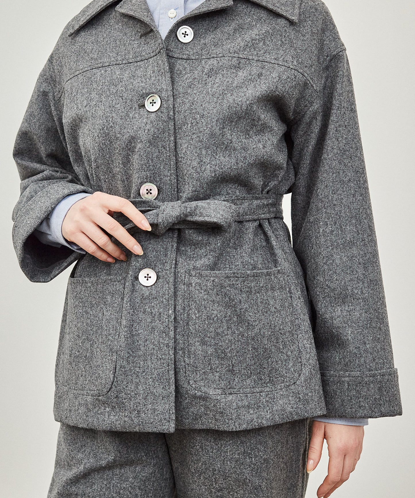 【WOMEN】EUGENE JACKET WOOL FLANNEL