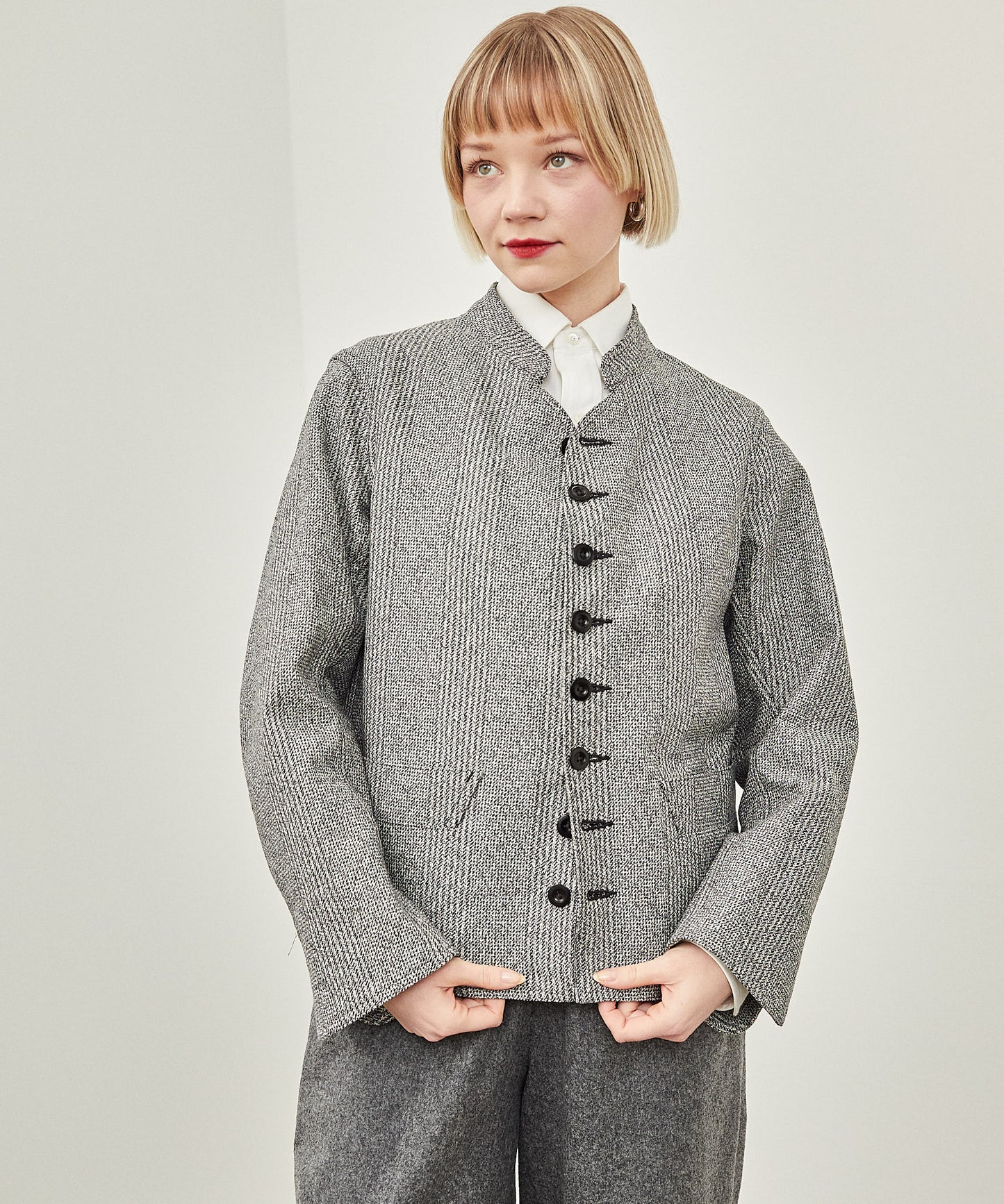 【WOMEN】 DOLMAN COTTON TWEED