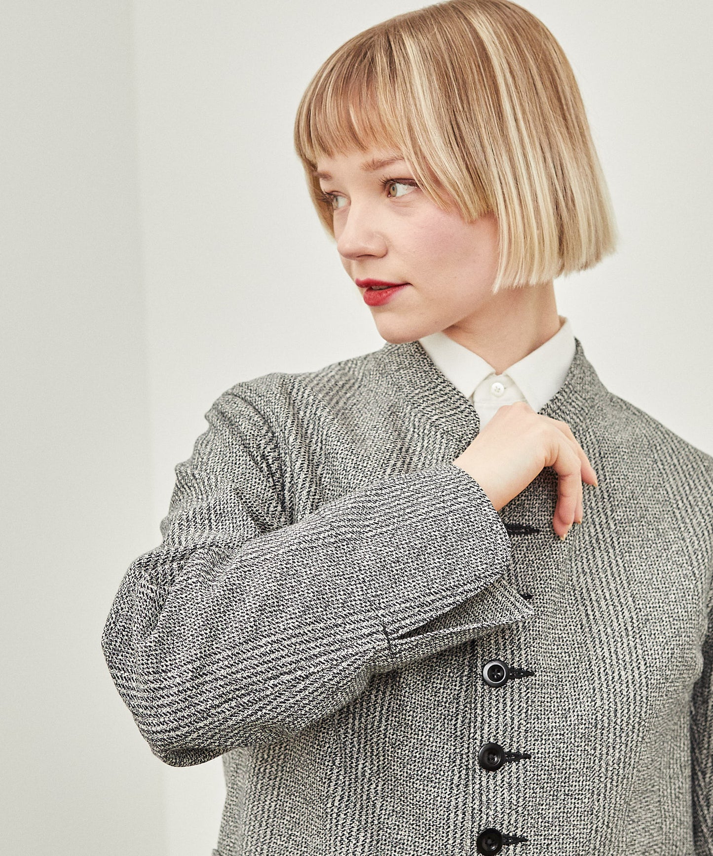 【WOMEN】 DOLMAN COTTON TWEED