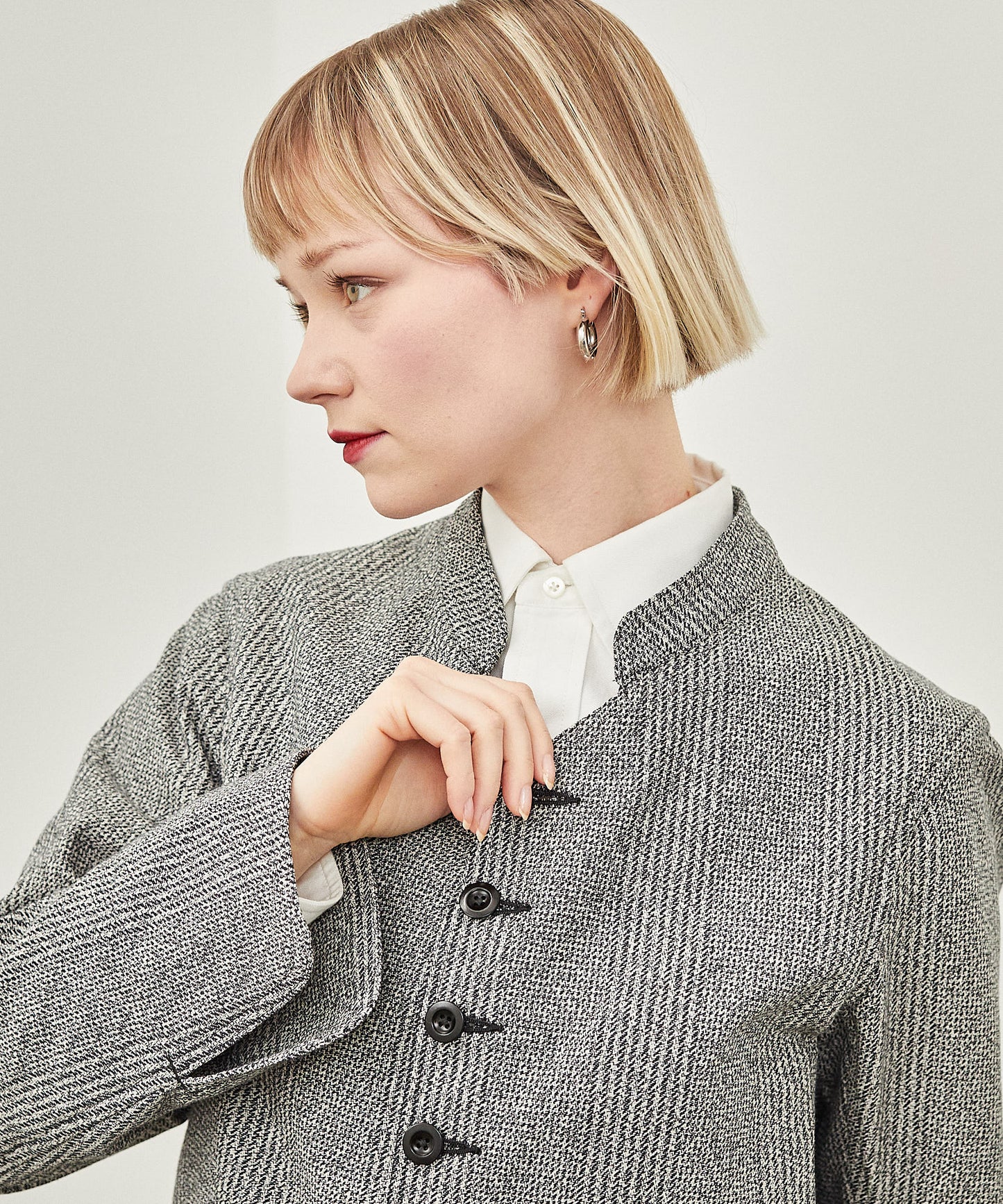 【WOMEN】 DOLMAN COTTON TWEED