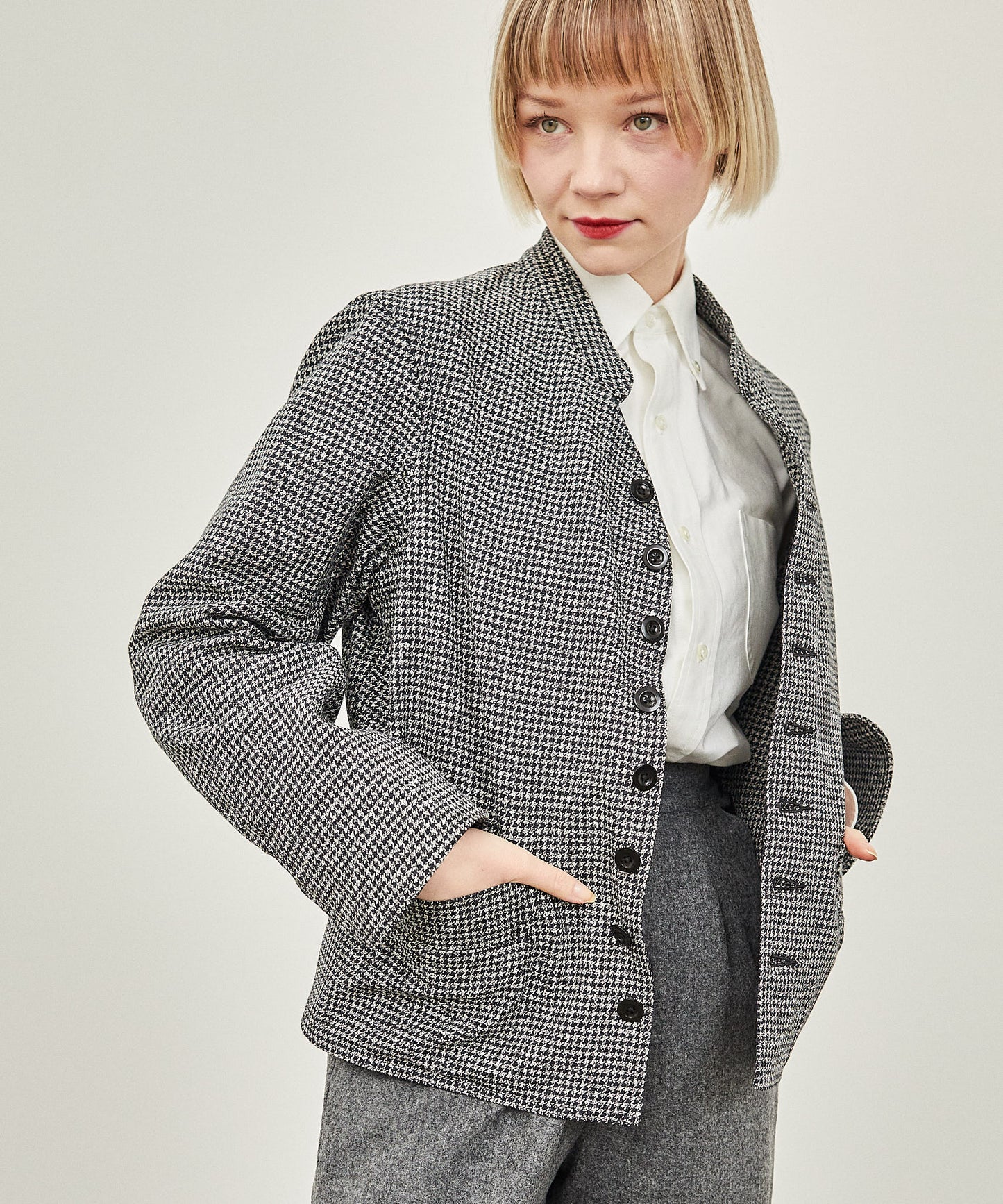 【WOMEN】 DOLMAN COTTON TWEED