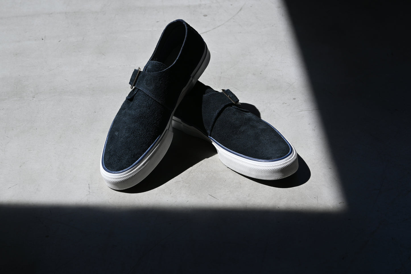 WAKOUWA DECK SHOES SUEDE MONK LOW UNLINED