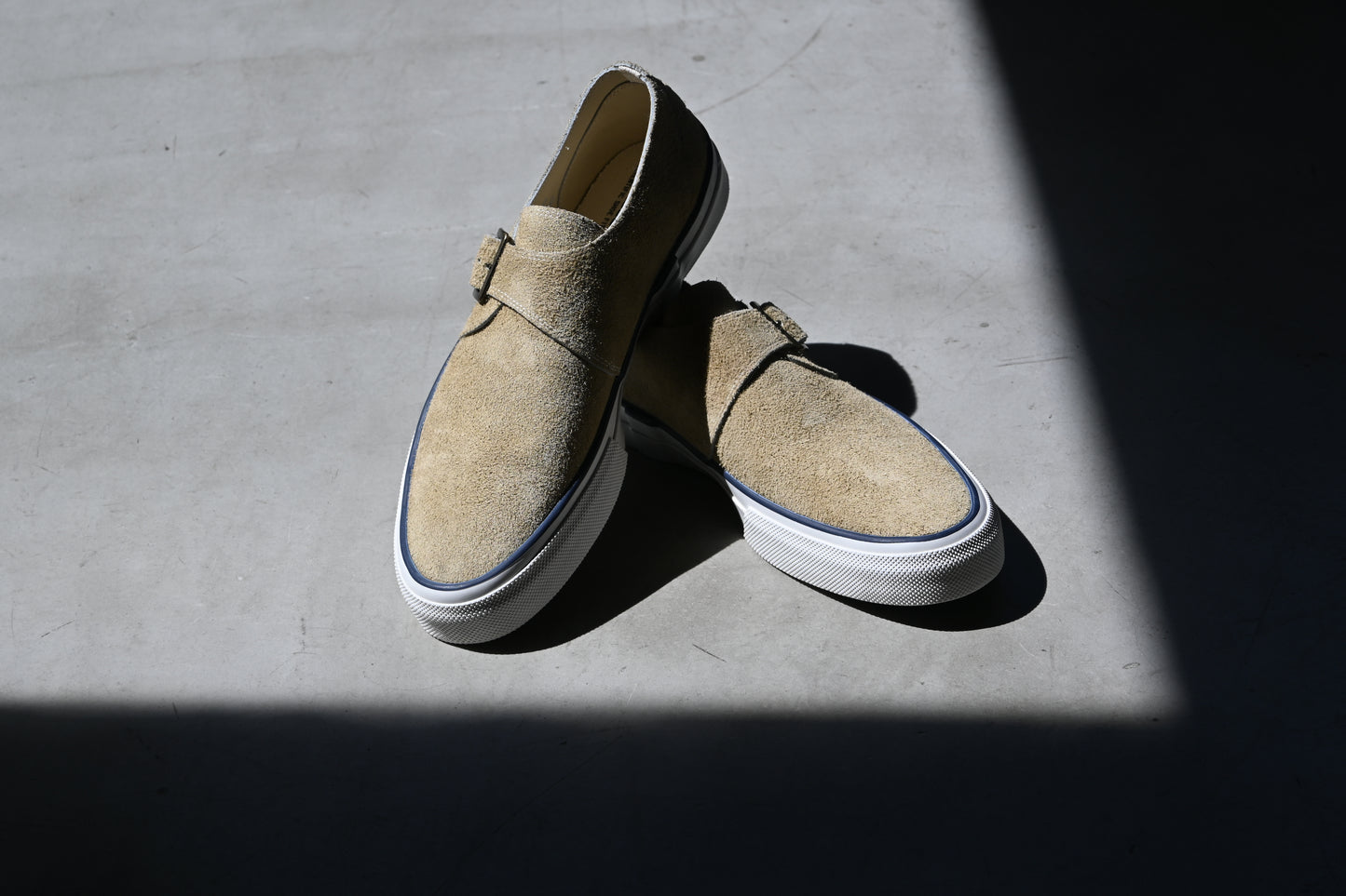 WAKOUWA DECK SHOES SUEDE MONK LOW UNLINED