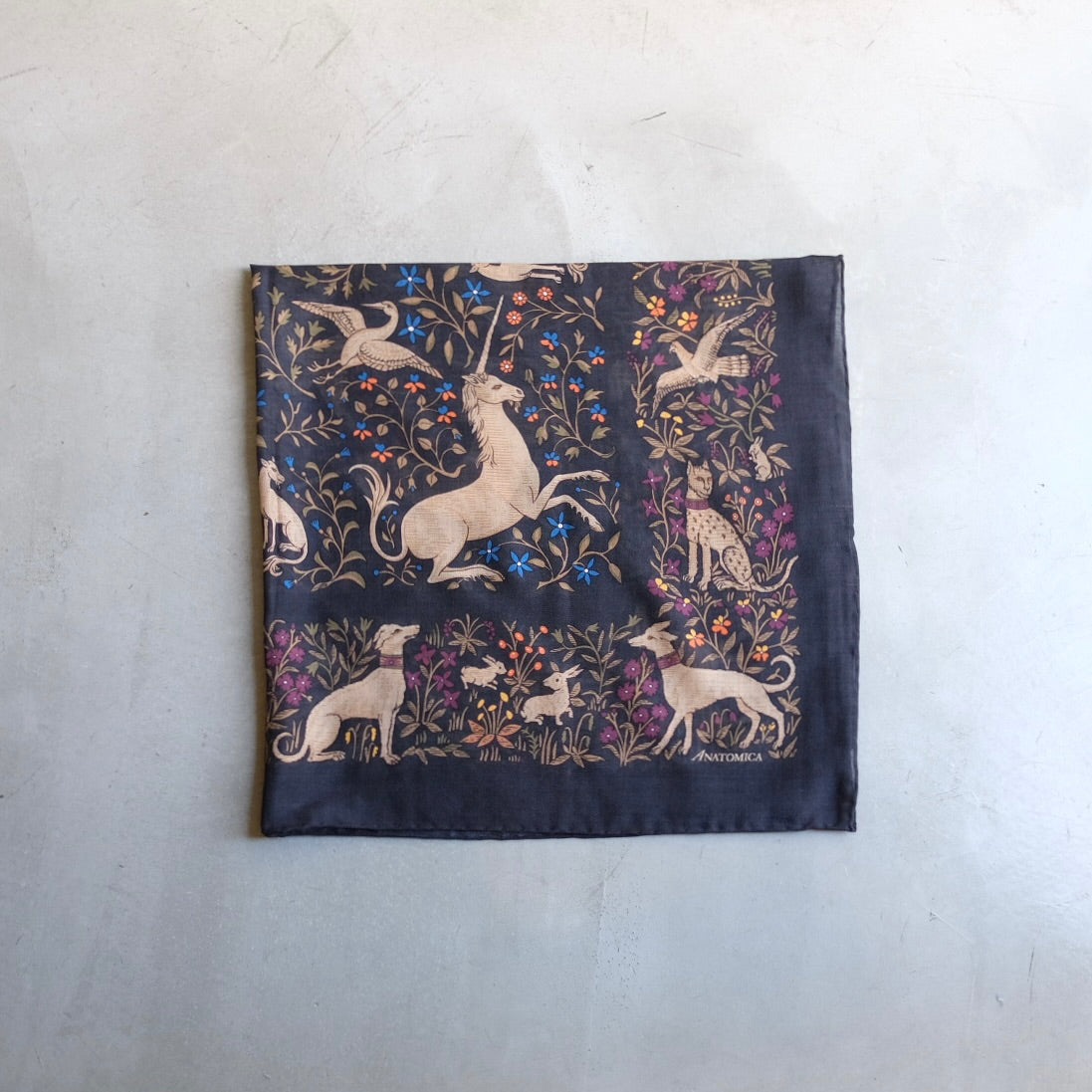 DRAKE'S SQUARE SCARF UNICORN – ANATOMICA AOYAMA