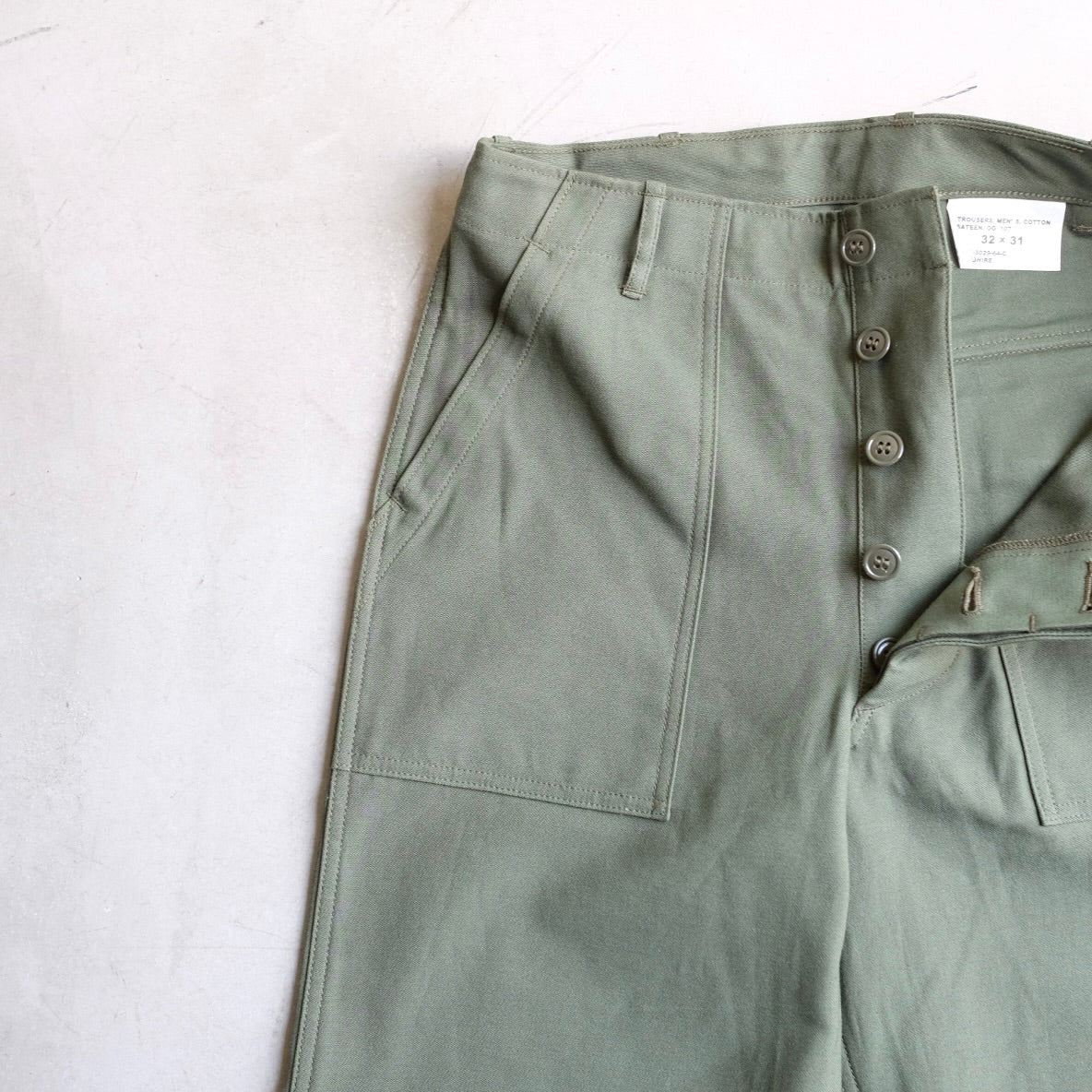 YANKSHIRE FATIGUE PANTS 1960s VINTAGE SATEEN – ANATOMICA AOYAMA