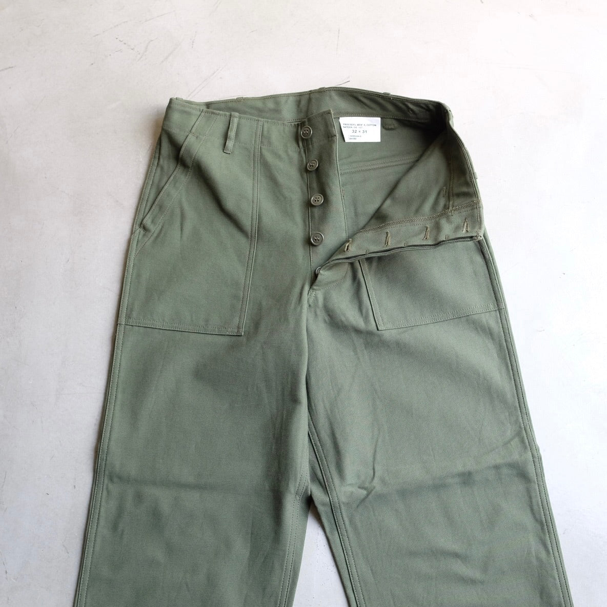 YANKSHIRE FATIGUE PANTS 1960s VINTAGE SATEEN – ANATOMICA AOYAMA